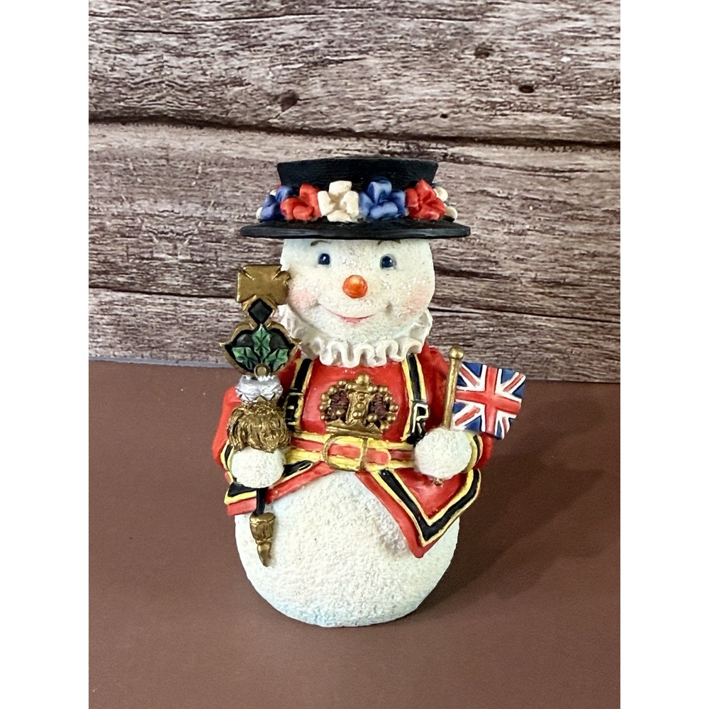 Vintage Roman Inc Snowman BRITISH Figurine 1998 Galleria Lucchese 71265 - Picture 2 of 8